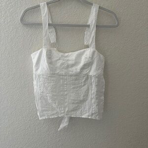 NWT Small white apron style tank open back Urban Outfitters UO